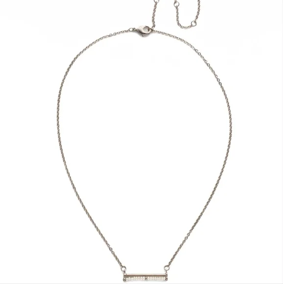 Sorrelli Elena Polished Pearl Hoop Earrings and Necklace Silver tone New RP $210 - Picture 4 of 10